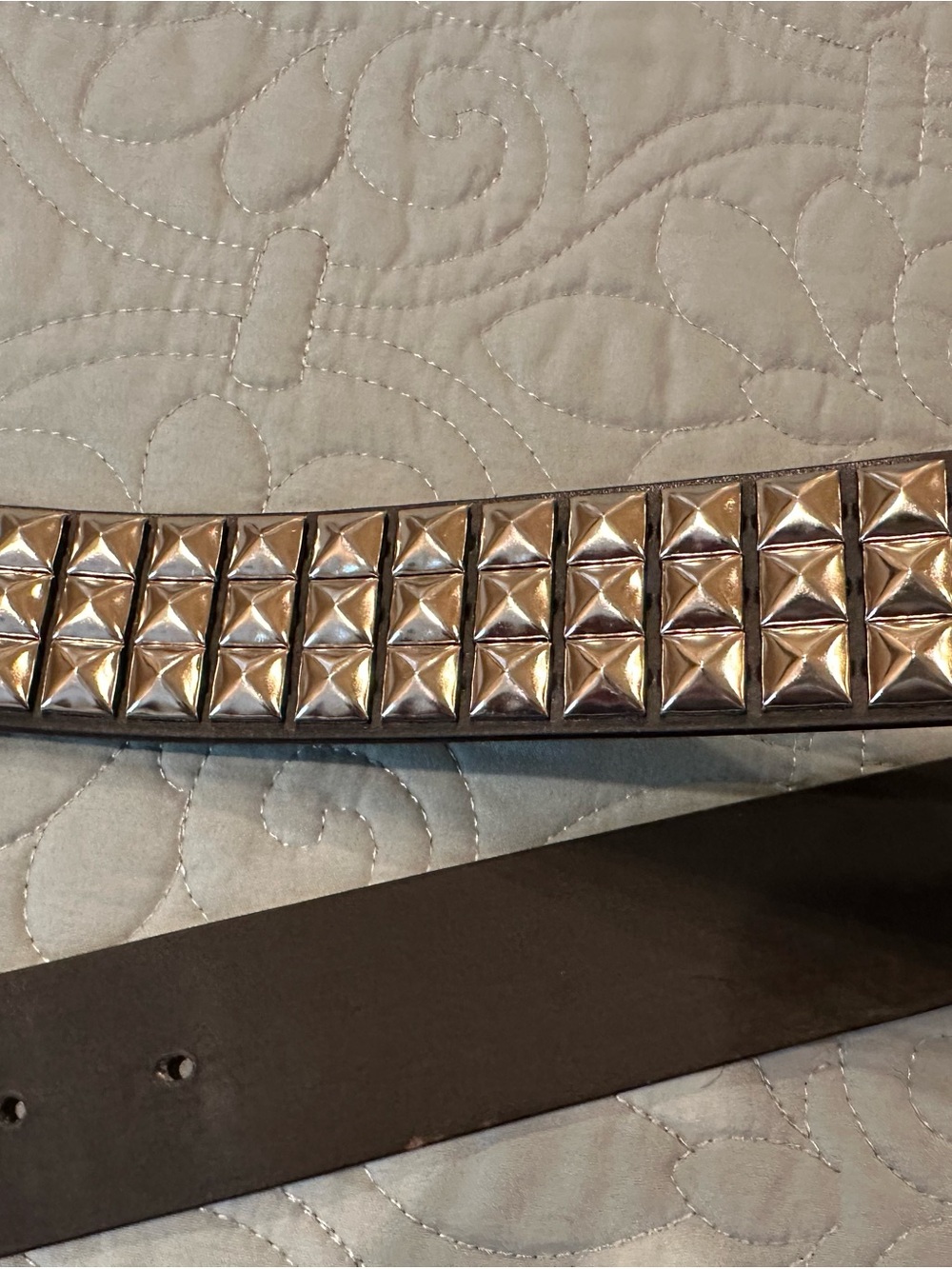 Vans Black Leather Belts with Pyramid Studs (Set of 2) - Picture 3 of 13